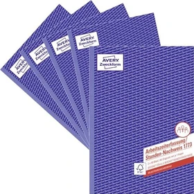 Avery-Zweckform Stunden-Nachweis, A4, 40 Blatt, 5er-Pack