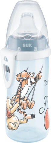 NUK Disney Winnie Puuh Active Cup Trinkflasche mit Trinktülle, 12+M, 300ml, tigger blau