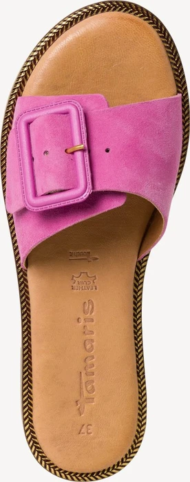 Tamaris Lederpantolette Blockabsatz rosa (Damen)