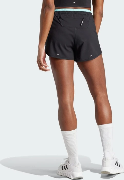 adidas Own The Run 3-Streifen Laufhose kurz black/flash aqua (Damen)