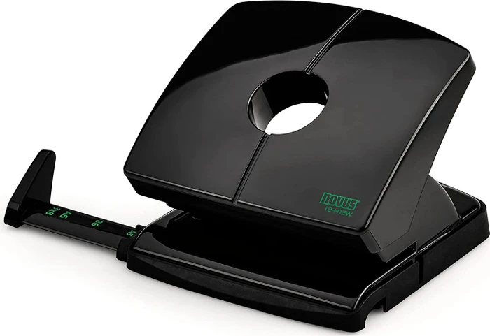 Novus B 220 re+new nachhaltiger Bürolocher, schwarz