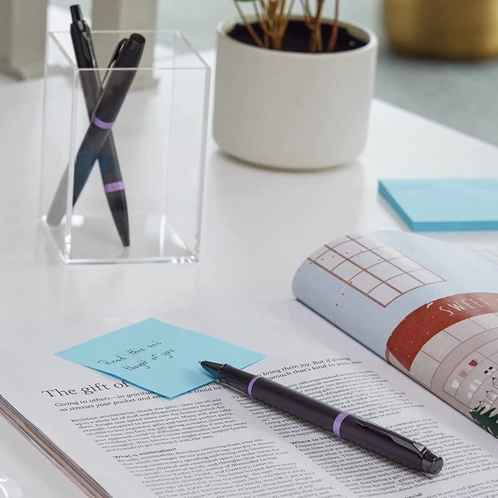 Parker IM Vibrant Rings Tintenroller (Mine) schwarz, Geschenkbox