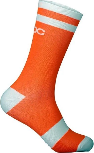 POC Lure MTB Fahrradsocken zink orange/hydrogen white