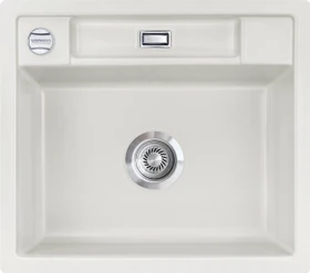 systemceram Bela 57 F Einbau Becken mittig mit Ablauffernbedienung alu
