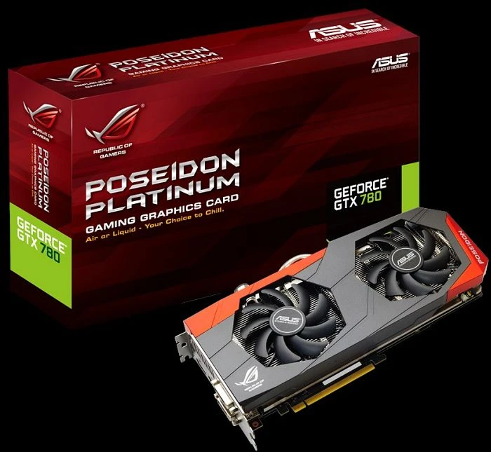 ASUS ROG Poseidon Platinum GeForce GTX 780, POSEIDON-GTX780-P-3GD5, 3GB GDDR5, 2x DVI, HDMI, DP
