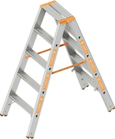 Layher Topic 1043 Alu 2-tlg. Stehleiter, 2x 5 Stufen