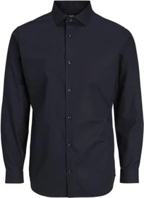 Jack & Jones Slim Fit Basic Hemd langarm schwarz (Herren)