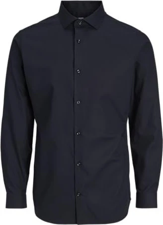 Jack & Jones Slim Fit Basic Hemd langarm schwarz (Herren)