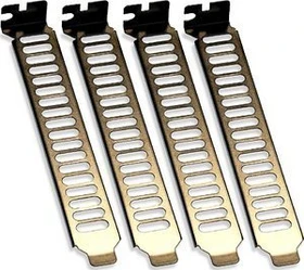 SilverStone Aeroslots, PCI Slotblende, silber, 4er-Pack