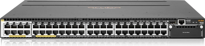 HPE Aruba 3810M 40G 8 Rackmount Gigabit Managed Stacking Switch, 48x RJ-45, 1x Erweiterungsslot, PoE+