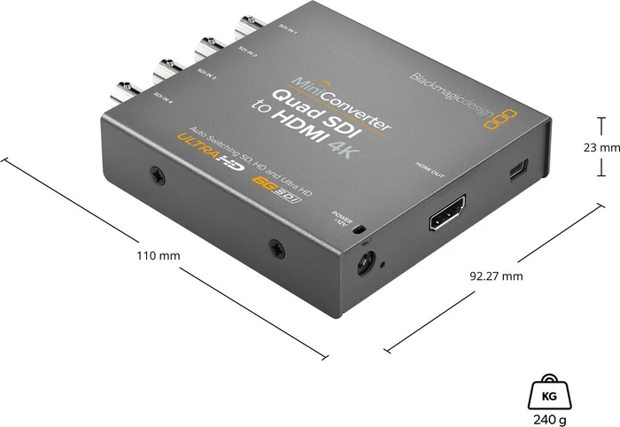 Blackmagic Design MiniConverter Mini Converter Quad SDI to HDMI 4K