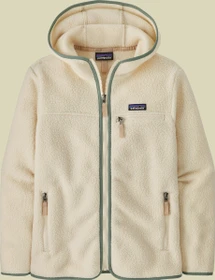 Patagonia Retro Pile Fleece Hoody Jacke natural/ellwood green (Damen)