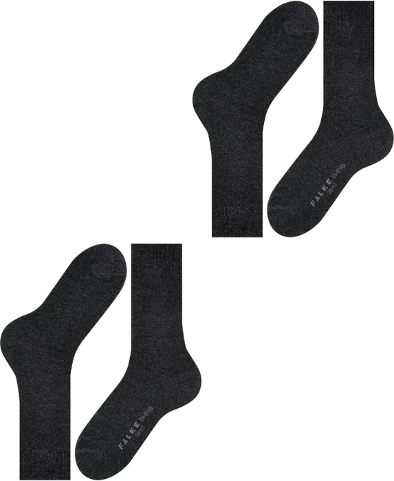 Falke Swing Socken anthra.mel, 2 Paare (Herren)