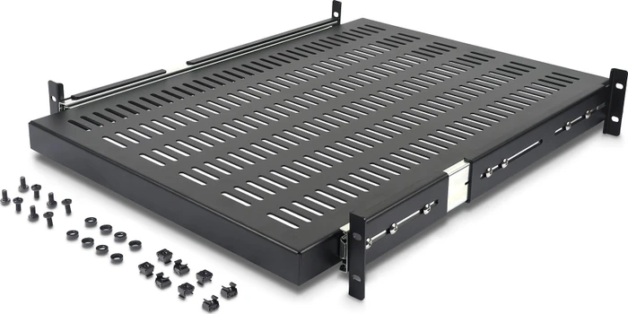 StarTech 19" Schiebefachboden für Server Rack, schwarz, 510mm Einbautiefe, 2HE