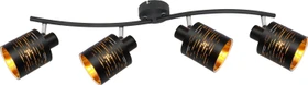 Globo Tunno Spot 4-flammig schwarz/gold