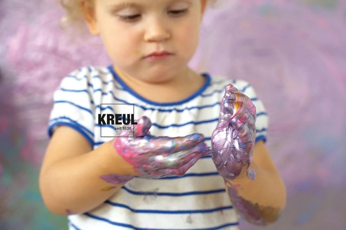 Kreul Mucki Funkel-Fingerfarbe, 6 Farben, 150ml, 6er-Set