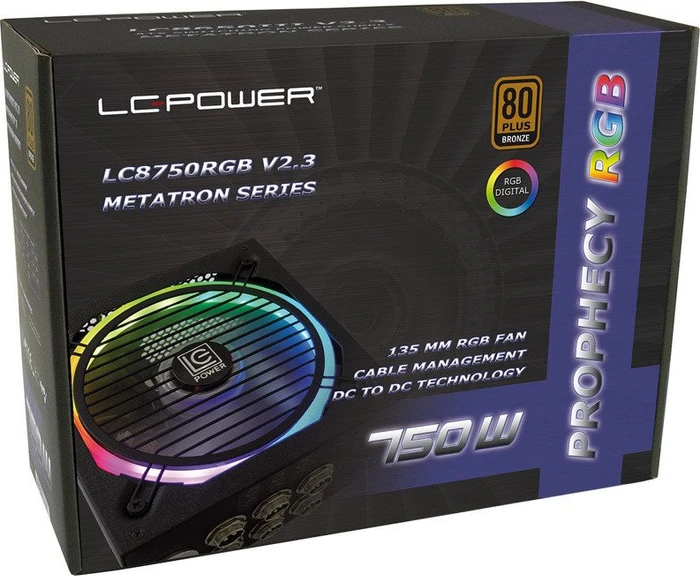 LC-Power LC8750RGB Metatron V2.3 Prophecy RGB 750W, ATX 2.3