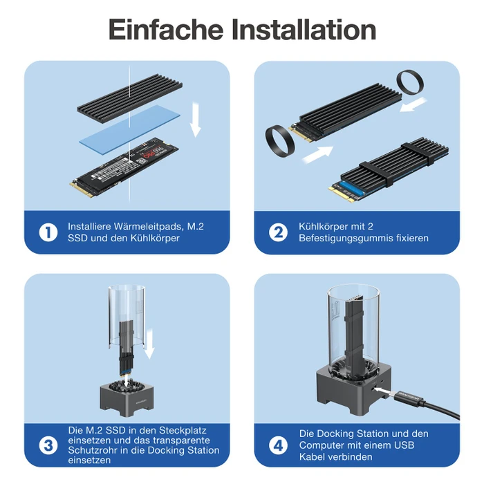 Graugear G-M2DK-AC-10G, M.2 NVMe Dockingstation, USB-C 3.1