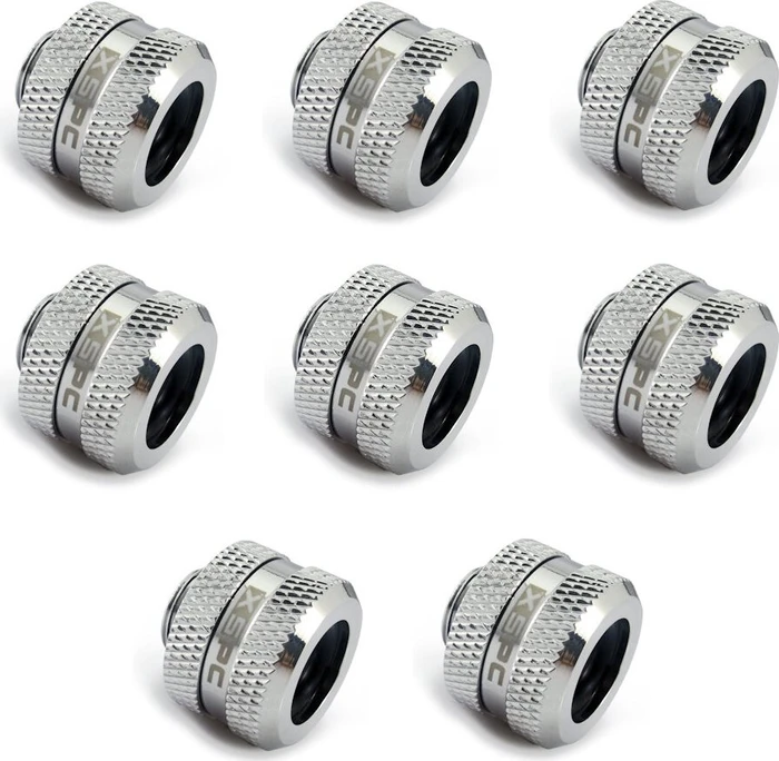XSPC Rohranschluss G1/4" auf 14/10mm, verchromt, 8er-Pack
