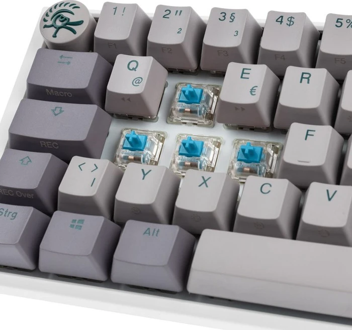 Ducky One 3 Mini, Mist Grey, PBT, LEDs RGB, MX RGB BLUE, USB, DE