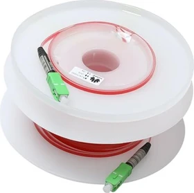 Huawei ODN Patch Cord SM, Gecko Kabel, G.657.B3, 0.25mm, GJxFN, CPR Dca, 1x SC-APC Stecker/1x SC-APC Stecker, 30m, transparent/grün