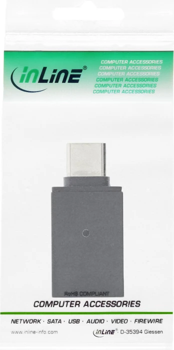 InLine USB-C 3.2 [Stecker] auf USB-A 3.2 [Buchse] OTG Adapter schwarz