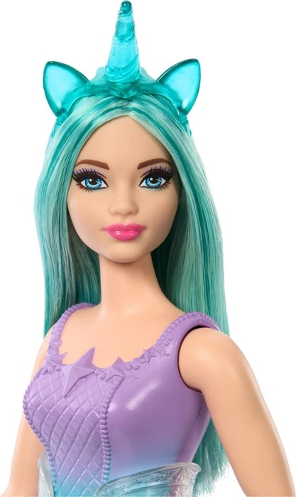 Mattel Barbie - Dreamtopia Einhorn Puppe mit Fantasiehaar grünes outfit