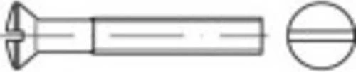 Toolcraft Schlitz Linsensenkkopfschraube, M10x25mm, 100 Stück