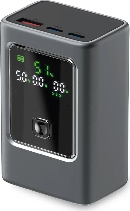 SBS Mobile LCD-Power Bank 10000 mAh mit PD 35W grau