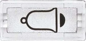 Merten System M Symbole rechteckig Klingel, glasklar