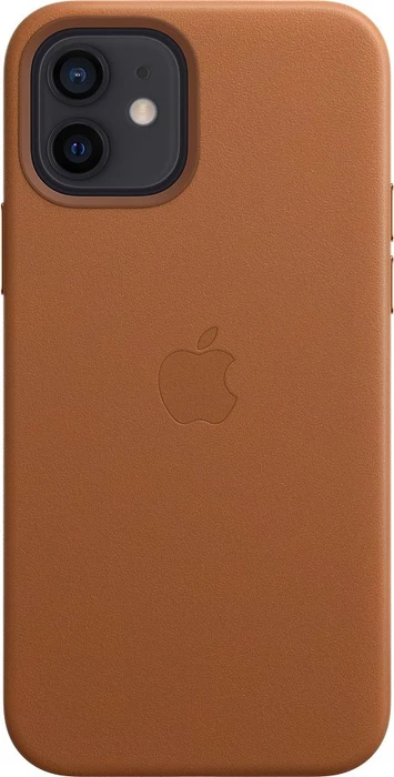 Apple Leder Case mit MagSafe für iPhone 12/12 Pro sattelbraun