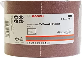 Bosch Professional C410 Standard for Wood and Paint Schleifblatt Sparrolle K80, 93mm x 5m, 1 Stück