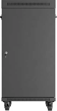 Lanberg 19" Rackschrank 22HE, LCD, freistehend, Flat Pack, V2, Glastür, IP20, RAL 9004, 800mm tief