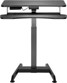 LogiLink elektrisch höhenverstellbarer Sitz-Steh-Schreibtisch 80x40cm schwarz/schwarz