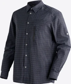Maier Sports Mats Hemd langarm grey check (Herren)