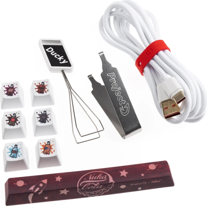 Ducky ProjectD x Fallout Tinker 75, rot/weiß, MX2A BLUE, USB, DE
