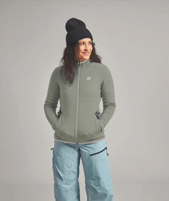 Ortovox Fleece Hoody Funktionsjacke green sage (Damen)