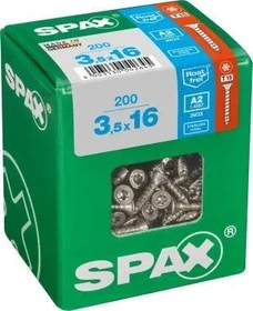 Spax Edelstahl rostfrei A2 4CUT T-STAR plus T10 Universalschraube, 3.5x16mm, 200 Stück