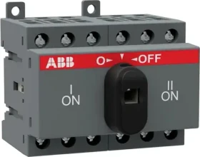 ABB Lastumschalter 3-polig 25A m. schwarzem Knebelgriff I-0-II