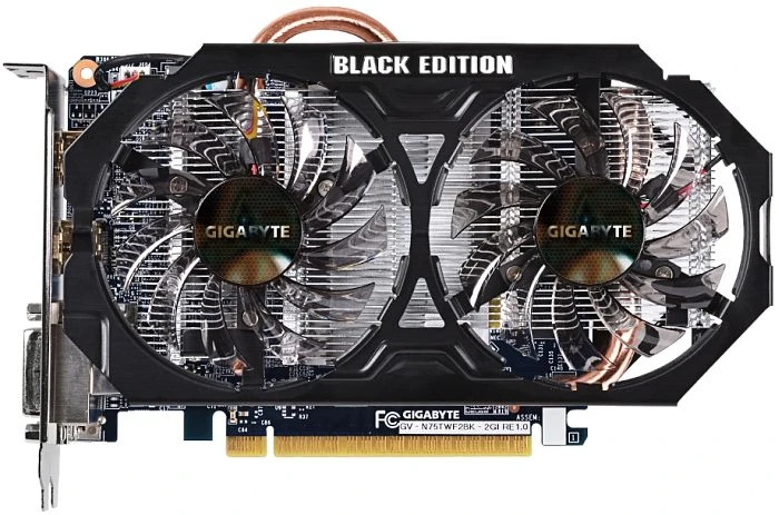 GIGABYTE GeForce GTX 750 Ti Black Edition, 2GB GDDR5, 2x DVI, 2x HDMI