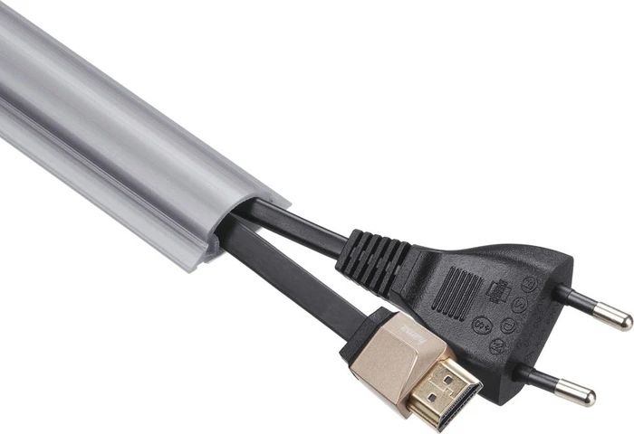 Hama PVC Kabelkanal halbrund, 1m, grau