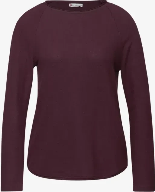 Street One Soft Melange Shirt langarm jazz berry (Damen)