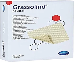 Hartmann Grassolind Salbenkompressen steril, 10 x 10cm, 50 Stück