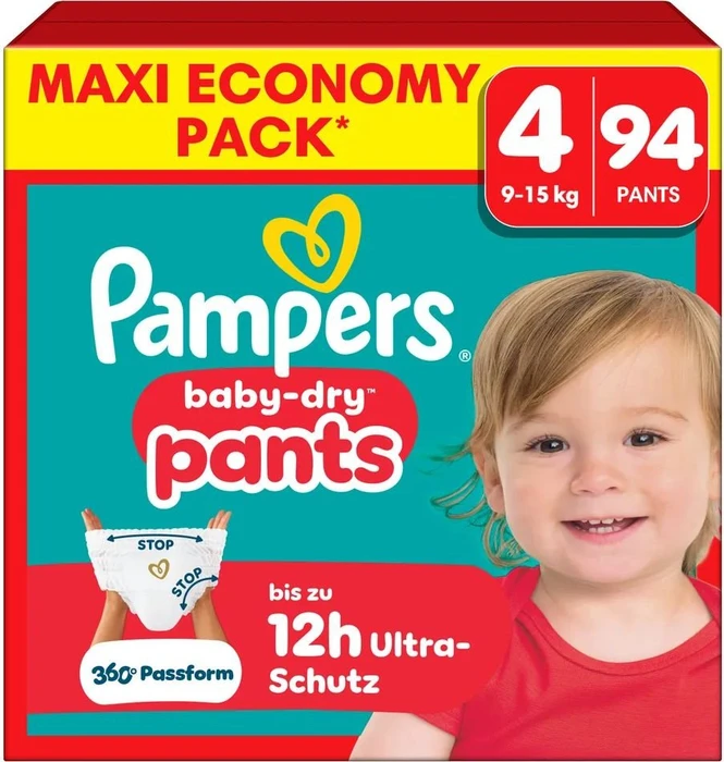 Pampers Baby-Dry Gr.4 Einwegwindel, 7-18kg, 94 Stück