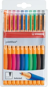 STABILO pointVisco Tintenroller (Mine) sortiert, 10er-Set, Etui