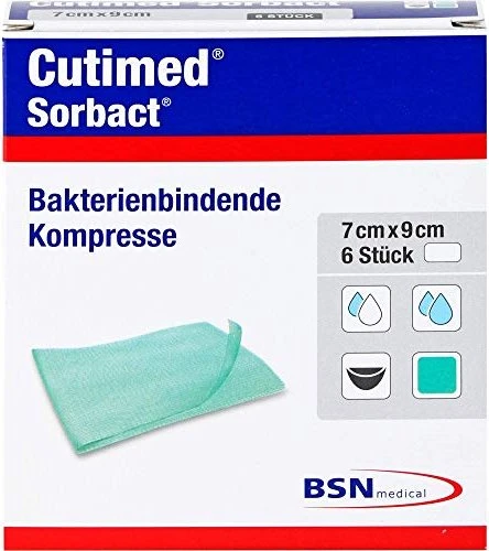BSN medical Cutimed Sorbact Kompressen, 7 x 9cm, 6 Stück