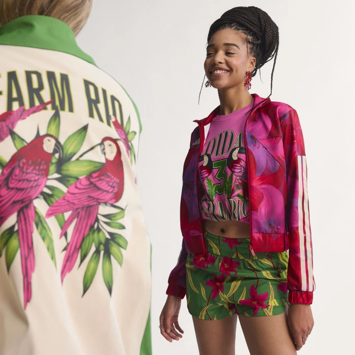 adidas x Farm Rio House of Tiro Trainingsjacke bahia magenta/active maroon/crystal linen (Damen)