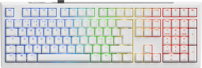 Ducky One X Wireless, weiß, LEDs RGB, Inductive Analog Switch, USB/Bluetooth, ND