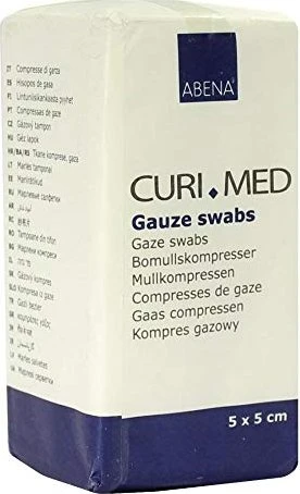 Abena Curi Med Mullkompressen unsteril, 5 x 5cm, 100 Stück