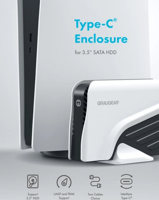 Graugear Gaming Festplatte, 4TB, USB-C 3.1